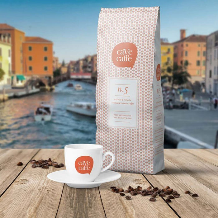 CàVè Caffè - Caffè Gourmet n.5 in Grani - 50% Arabica e 50% Robusta Kg 1