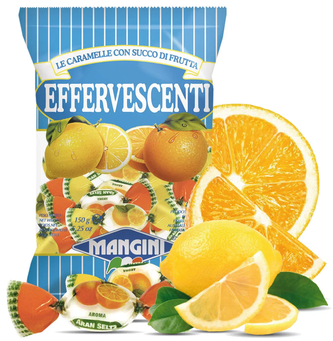 Mangini - Caramelle Effervescenti Arancia e Limone Kg 1