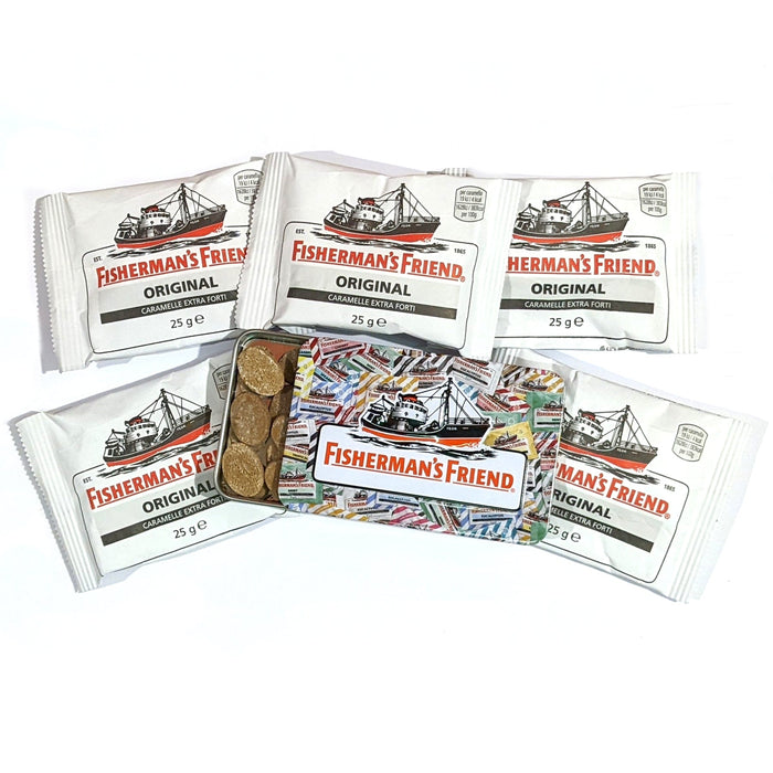 Fisherman's Friend - Lattina porta caramelle e 5 buste Fisherman's Original