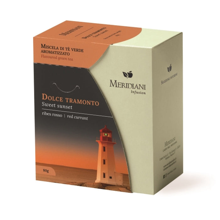 Meridiani - Dolce Tramonto - Tè Verde in foglia Bacche di RIbes e Petali di Girasole 80g