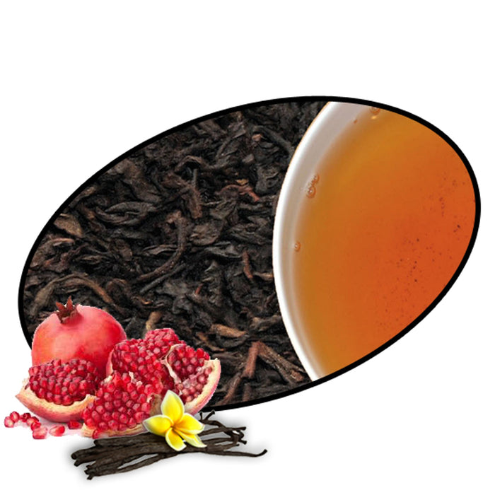 Mlesna Tea Ceylon - Tè Nero in foglia Monk's Blend alla Vaniglia e Melograno (Grado BOP) g 500