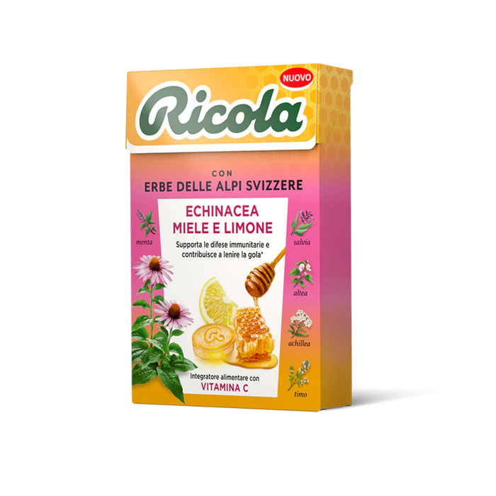 Ricola - Ricola Echinacea Miele Limone Astuccio da g 50 | Senza Zucchero